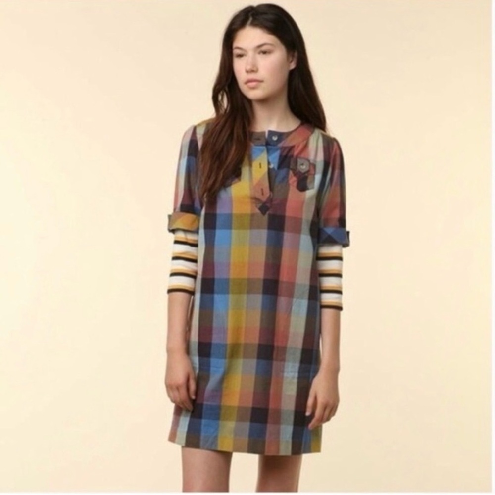 A.P.C. Madras Plaid Mini Dress XS